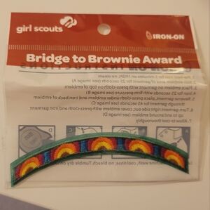 Girl Scouts Bridge to Brownie Award Iron-On Patch - Multicolor